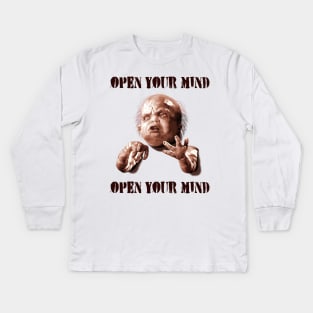 Total Recall (1990) Kuato: "OPEN YOUR MIND" Kids Long Sleeve T-Shirt